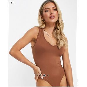 Threadbare Stretchy Brown Bodysuit